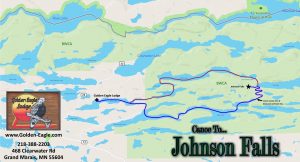 Johnson Falls, Map, Route, Waterfall, Gunflint Trail, Canoe trip